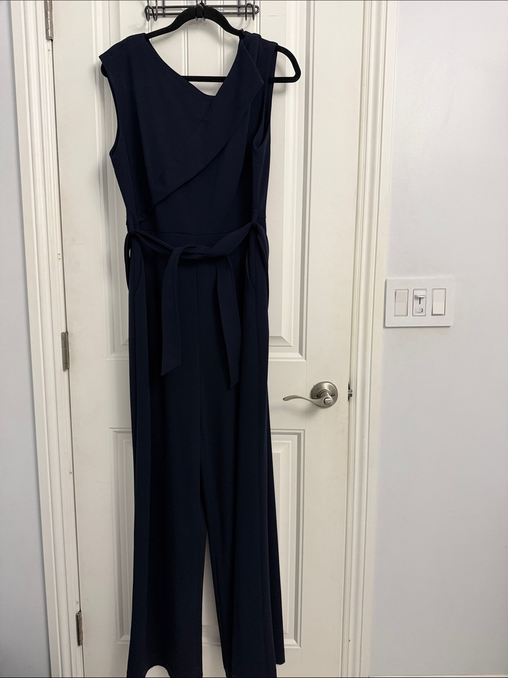 Calvin Klein Dark Navy Sleeveless Jumpsuit with Self Tie size 12